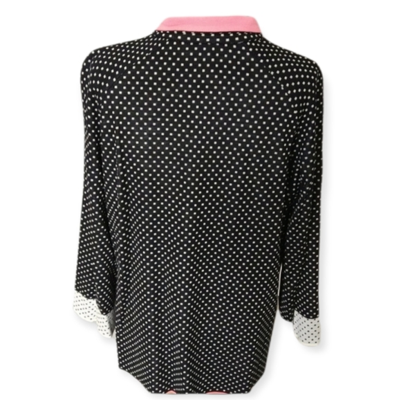 Misook Rib-Knit Polka Dot Jacket - Picture 3 of 6